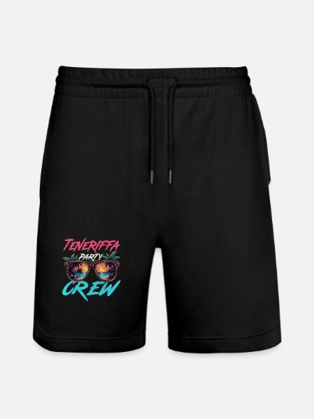 Teneriffa Party Crew - Stanley/Stella Unisex Bio Joggingshorts Trainer - Schwarz