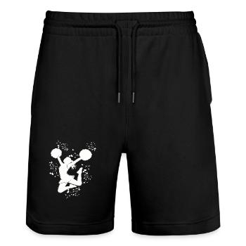 Cheerleader Cheer Mom Cheerleading - Stanley/Stella Unisex Bio Joggingshorts Trainer  - Schwarz - Vorne - Nik (191cm) & Marisol (170cm)