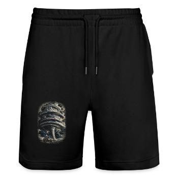 Storm Chaser Meteorologist - Stanley/Stella Trainer Unisex Organic Jogging Shorts - black - Front - Nik (191cm) & Marisol (170cm)
