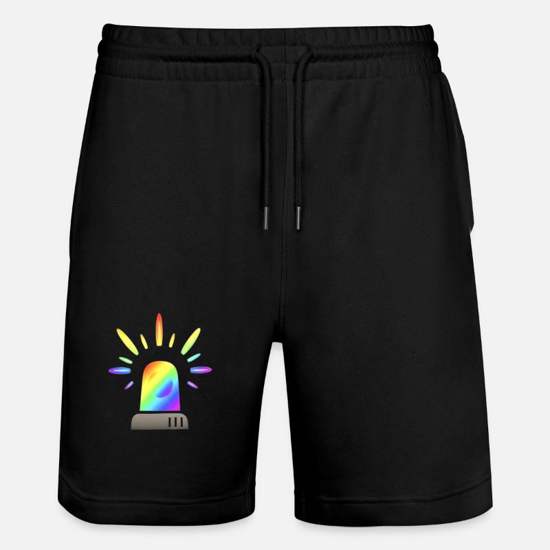 Lumière d’alerte de Sirène arc-en-ciel - Short de jogging bio TRAINER Stanley/Stella unisexe - noir