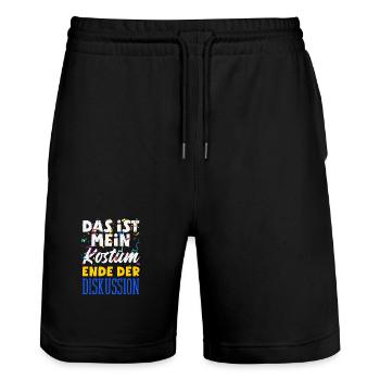 Das Ist Mein Kostüm Ende Der Diskussion Karneval - Stanley/Stella Unisex Bio Joggingshorts Trainer  - Schwarz - Vorne - Nik (191cm) & Marisol (170cm)