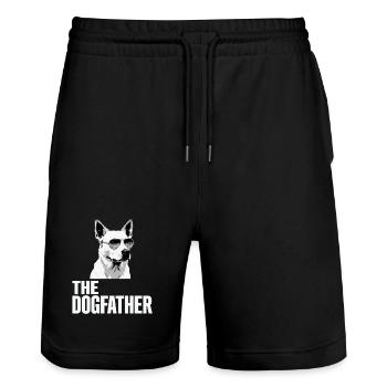 German Shepherd The Dog Father Dog Owner Owner - Stanley/Stella Trainer Unisex Organic Jogging Shorts - black - Front - Nik (191cm) & Marisol (170cm)