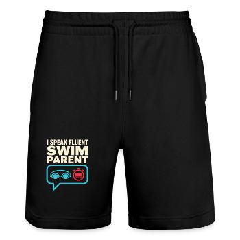 Compétition de natation Cadeau de l’équipe de natation des mères natation - Short de jogging bio TRAINER Stanley/Stella unisexe - noir - Devant - Nik (191cm) & Marisol (170cm)