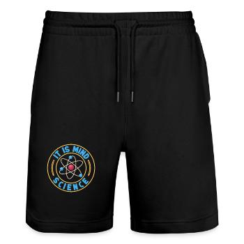 Enseignant de pré-maternelle Sciences de l’esprit Enseignant de maternelle - Short de jogging bio TRAINER Stanley/Stella unisexe - noir - Devant - Nik (191cm) & Marisol (170cm)
