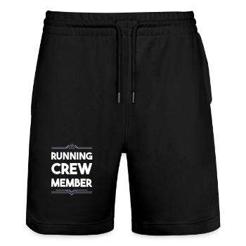 Running Crew - Stanley/Stella Unisex Bio Joggingshorts Trainer  - Schwarz - Vorne - Nik (191cm) & Marisol (170cm)
