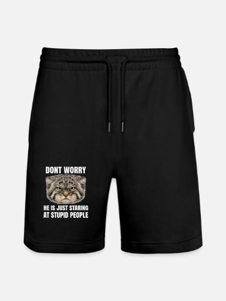 Pallas Kat Manul Kat Kat Humor Sarcasme - Stanley/Stella uniseks bio-joggingshorts Mover  - zwart