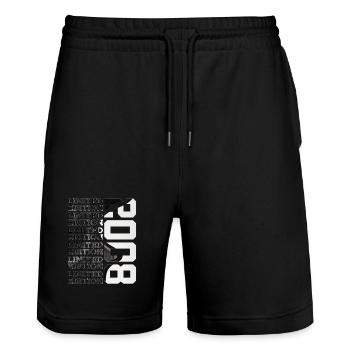 18 YEAR OLD LIMITED EDITION 2008 18TH BIRTHDAY - Stanley/Stella Trainer Unisex Organic Jogging Shorts - black - Front - Nik (191cm) & Marisol (170cm)