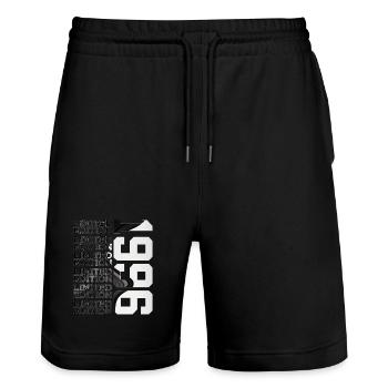 30 YEARS OLD LIMITED EDITION 1996 30TH BIRTHDAY - Stanley/Stella Trainer Unisex Organic Jogging Shorts - black - Front - Nik (191cm) & Marisol (170cm)