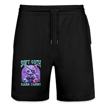 Pastel Goth Soft Goth Gaming Gamer - Short de jogging bio TRAINER Stanley/Stella unisexe - noir - Devant - Nik (191cm) & Marisol (170cm)