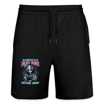 Pastel Goth Soft Goth Gaming Gamer - Short de jogging bio TRAINER Stanley/Stella unisexe - noir - Devant - Nik (191cm) & Marisol (170cm)