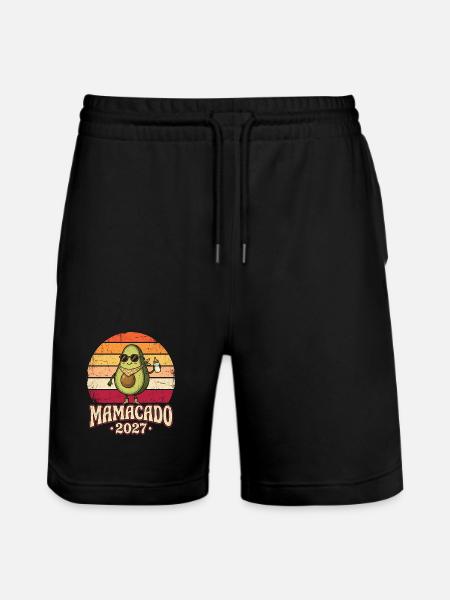 Mamacado 2027 Avocado Mama - Stanley/Stella Unisex Bio Joggingshorts Trainer  - Schwarz