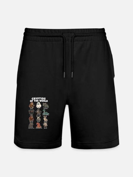 Les Cryptides du Monde Mignons - Short de jogging bio TRAINER Stanley/Stella unisexe - noir
