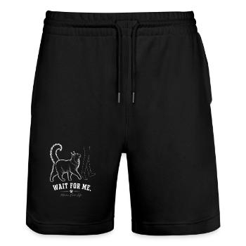 Maine Coon – Wait For Me - Stanley/Stella Trainer Unisex Organic Jogging Shorts - black - Front - Nik (191cm) & Marisol (170cm)