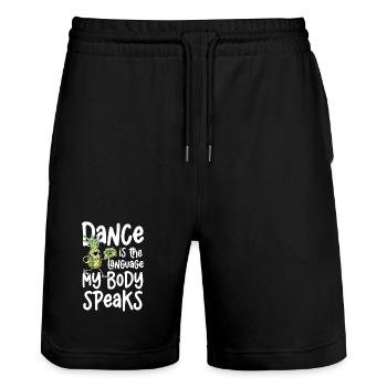 Dancing is the language my body speaks - Stanley/Stella Trainer Unisex Organic Jogging Shorts - black - Front - Nik (191cm) & Marisol (170cm)