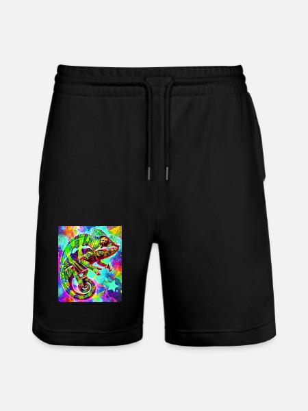 chameleon - Stanley/Stella Trainer Unisex Organic Jogging Shorts - black
