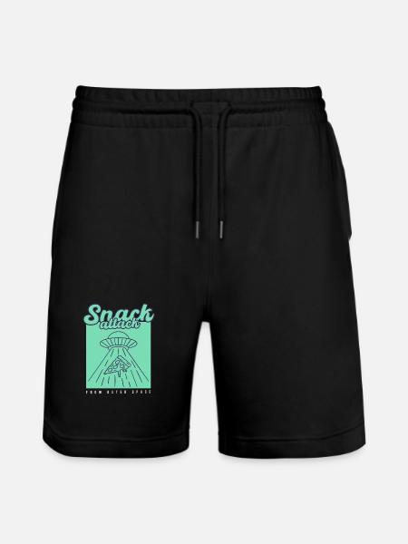 UFO Pizza Snack - Stanley/Stella Unisex Bio Joggingshorts Trainer - Schwarz