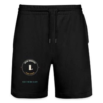 Catio architect – building permit still pending – - Stanley/Stella Trainer Unisex Organic Jogging Shorts - black - Front - Nik (191cm) & Marisol (170cm)