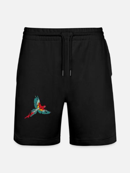 Papagei - Stanley/Stella Unisex Bio Joggingshorts Trainer  - Schwarz