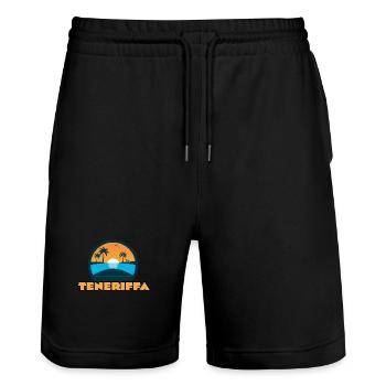 Tenerife Coucher de soleil - Short de jogging bio TRAINER Stanley/Stella unisexe - noir - Devant - Nik (191cm) & Marisol (170cm)