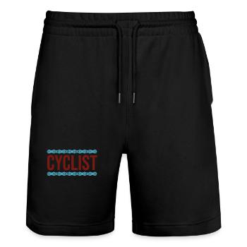 Fahrrad - Stanley/Stella Unisex Bio Joggingshorts Trainer  - Schwarz - Vorne - Nik (191cm) & Marisol (170cm)