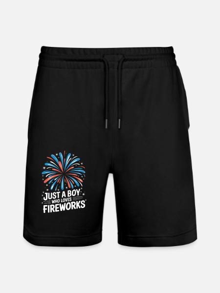 Pyrotechnics Fireworks Pyrotechnics - Stanley/Stella Trainer Unisex Organic Jogging Shorts - black