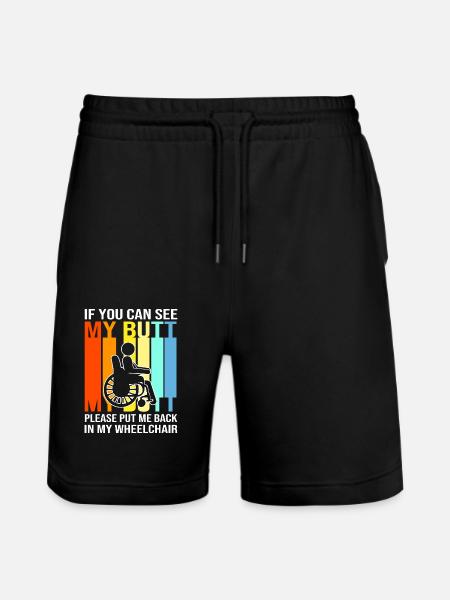 Wheelchair - Stanley/Stella Trainer Unisex Organic Jogging Shorts - black