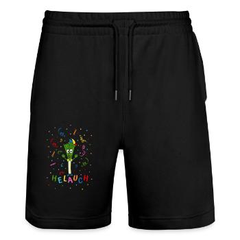 Lauch Helauch - Stanley/Stella Unisex Bio Joggingshorts Trainer  - Schwarz - Vorne - Nik (191cm) & Marisol (170cm)
