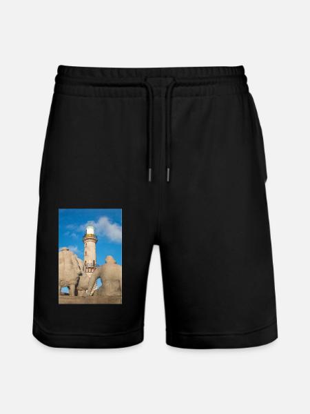 Lighthouse Rostock Warnemünde - Stanley/Stella Trainer Unisex Organic Jogging Shorts - black