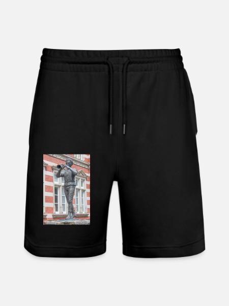 Rattenfängerstatue (Pied Piper) Brunnen in Hameln - Stanley/Stella Unisex Bio Joggingshorts Trainer  - Schwarz