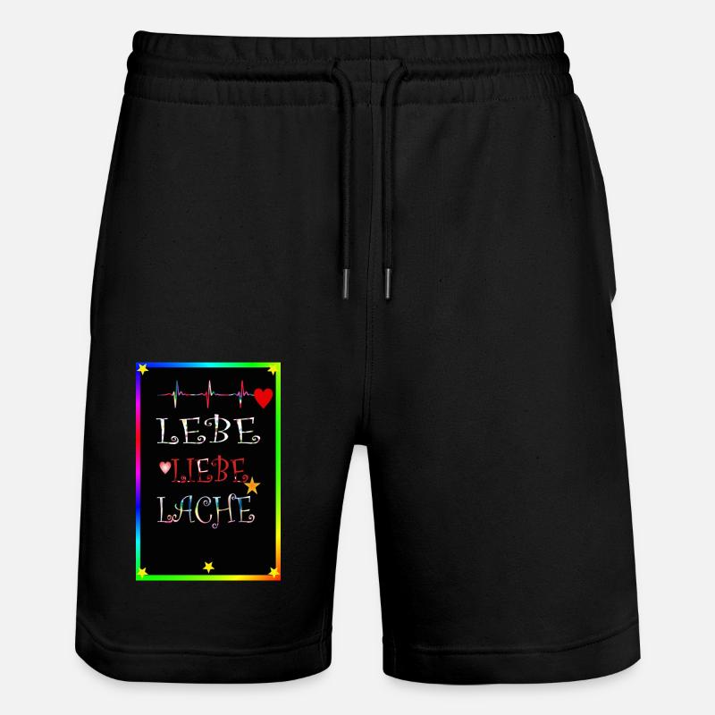 affiche en direct amour rire - Short de jogging bio TRAINER Stanley/Stella unisexe - noir