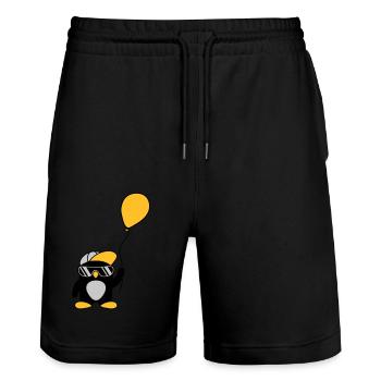 Balloon cool penguin cap - Stanley/Stella Trainer Unisex Organic Jogging Shorts - black - Front - Nik (191cm) & Marisol (170cm)