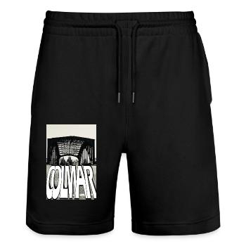 Colmar Graph Pont - Short de jogging bio TRAINER Stanley/Stella unisexe - noir - Devant - Nik (191cm) & Marisol (170cm)