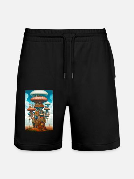Pilz Stadt - Stanley/Stella Unisex Bio Joggingshorts Trainer - Schwarz