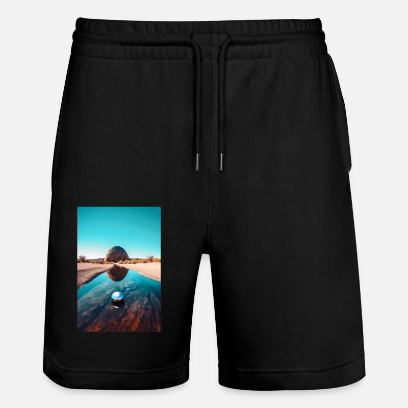 Rund - Stanley/Stella Unisex Bio Joggingshorts Trainer  - Schwarz