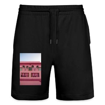 Pink House - Stanley/Stella Unisex Bio Joggingshorts Trainer  - Schwarz - Vorne - Nik (191cm) & Marisol (170cm)