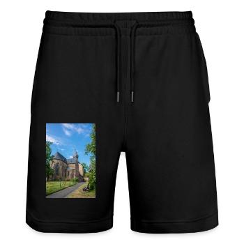 parish church St. Peter and Paul Goslar - Stanley/Stella Trainer Unisex Organic Jogging Shorts - black - Front - Nik (191cm) & Marisol (170cm)