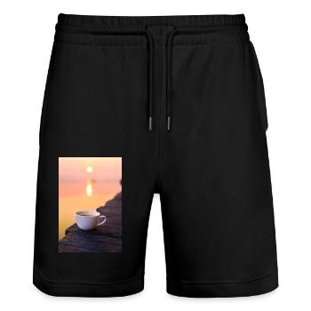 kantchanaburi - Stanley/Stella Unisex Bio Joggingshorts Trainer  - Schwarz - Vorne - Nik (191cm) & Marisol (170cm)