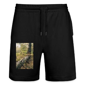 Sommerwald - Stanley/Stella Unisex Bio Joggingshorts Trainer  - Schwarz - Vorne - Nik (191cm) & Marisol (170cm)