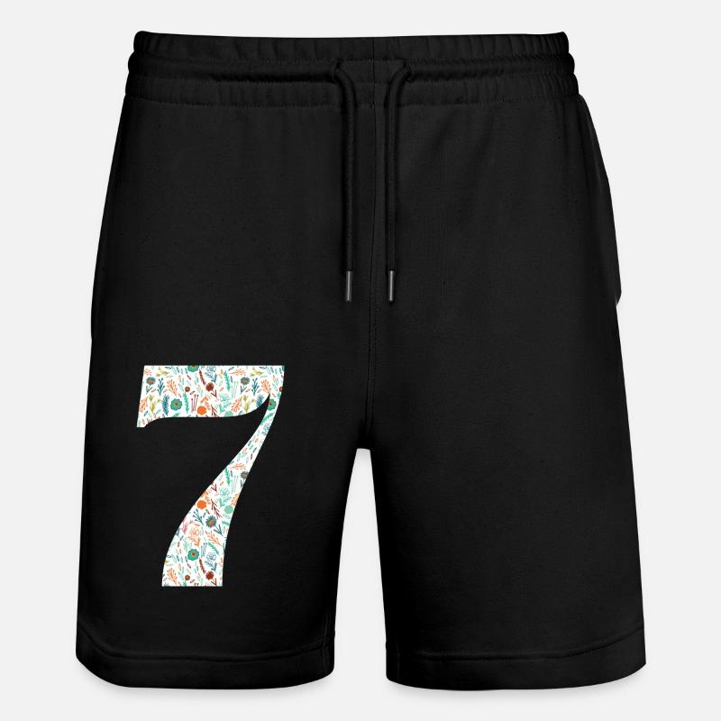 7e anniversaire floral - Short de jogging bio TRAINER Stanley/Stella unisexe - noir