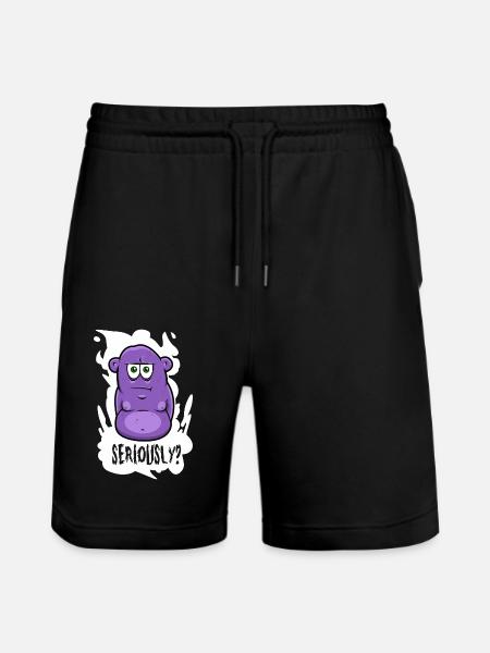 Seriously? -Monster - Stanley/Stella Trainer Unisex Organic Jogging Shorts - black