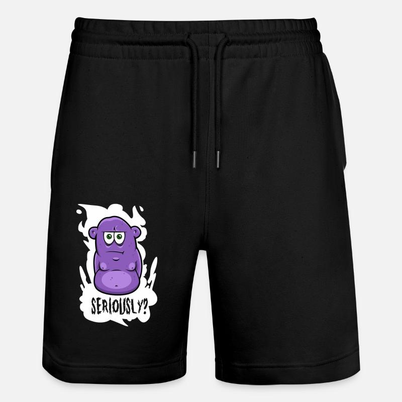 Seriously? -Monster - Stanley/Stella Trainer Unisex Organic Jogging Shorts - black
