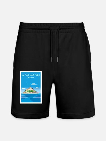 MONT SAINT MICHEL - Short de jogging bio TRAINER Stanley/Stella unisexe - noir