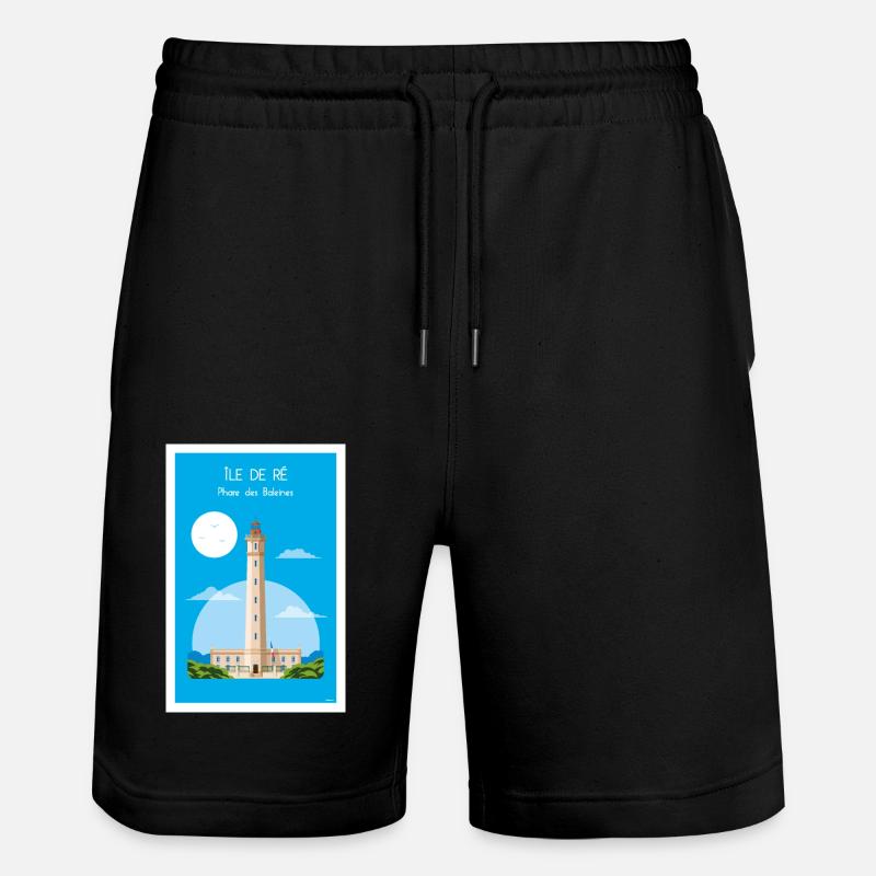 PHARE DES BALEINES - Short de jogging bio TRAINER Stanley/Stella unisexe - noir