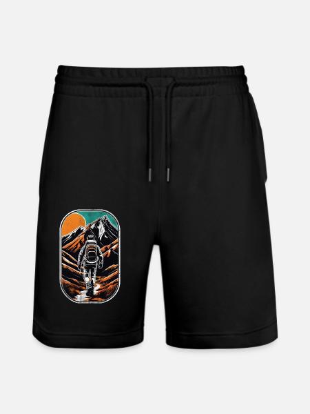 Natur & Bergwandern - Stanley/Stella Unisex Bio Joggingshorts Trainer - Schwarz
