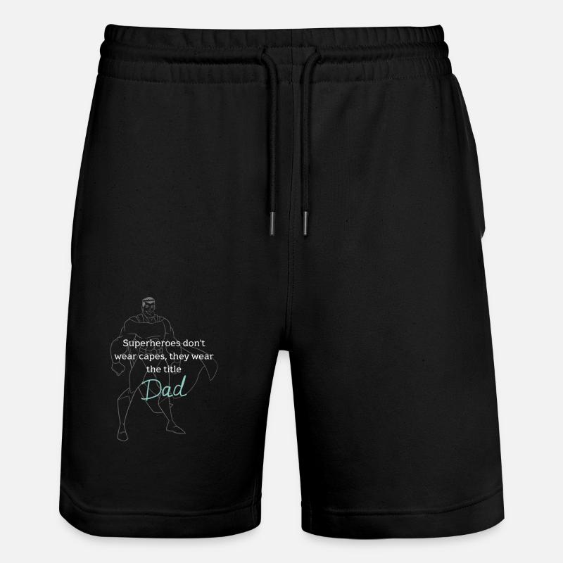 Papa super-héros - Short de jogging bio TRAINER Stanley/Stella unisexe - noir