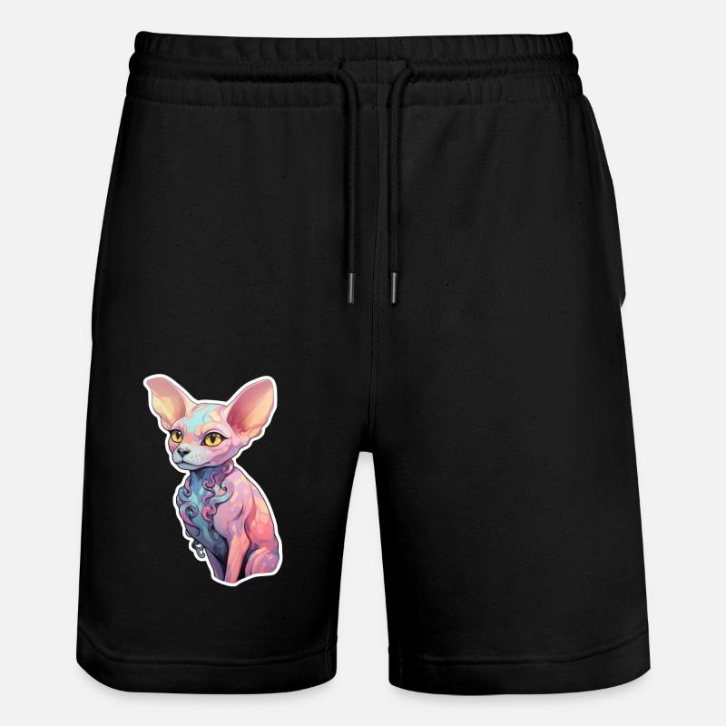 Chat Sphinx - Short de jogging bio TRAINER Stanley/Stella unisexe - noir