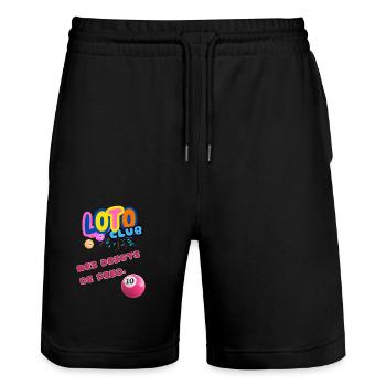 LOTO - BINGO - 10 -MES DOIGTS DE PIED - Short de jogging bio TRAINER Stanley/Stella unisexe - noir - Devant - Nik (191cm) & Marisol (170cm)