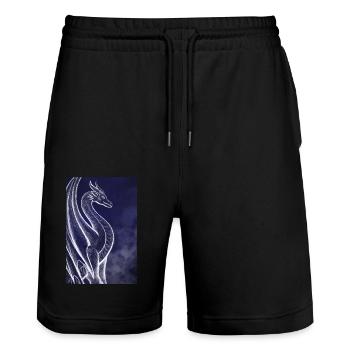 Dragon - Stanley/Stella Unisex Bio Joggingshorts Trainer  - Schwarz - Vorne - Nik (191cm) & Marisol (170cm)