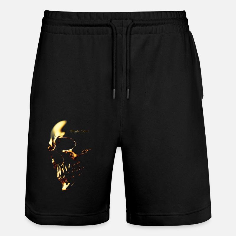 Goldschädel - Stanley/Stella Unisex Bio Joggingshorts Trainer  - Schwarz