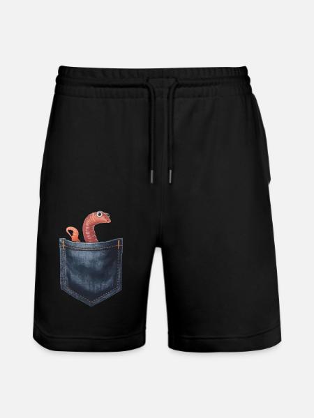Wurm - Stanley/Stella Unisex Bio Joggingshorts Trainer - Schwarz
